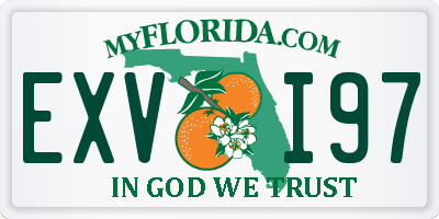 FL license plate EXVI97