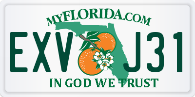FL license plate EXVJ31