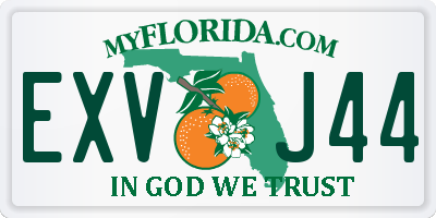 FL license plate EXVJ44