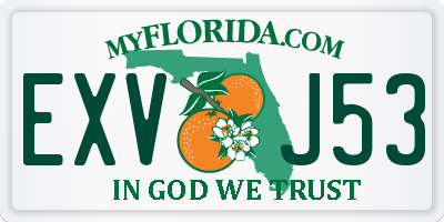FL license plate EXVJ53