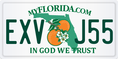 FL license plate EXVJ55
