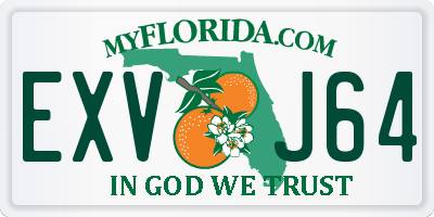 FL license plate EXVJ64