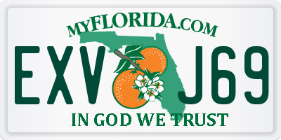 FL license plate EXVJ69