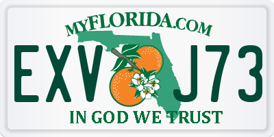 FL license plate EXVJ73