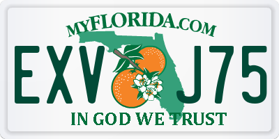 FL license plate EXVJ75