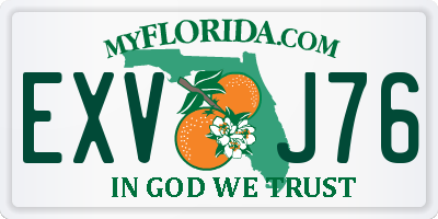 FL license plate EXVJ76