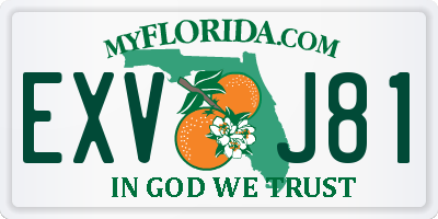 FL license plate EXVJ81