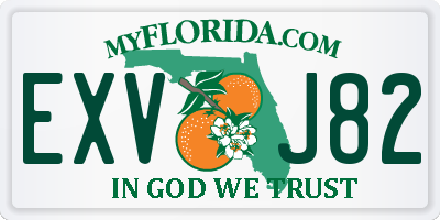 FL license plate EXVJ82
