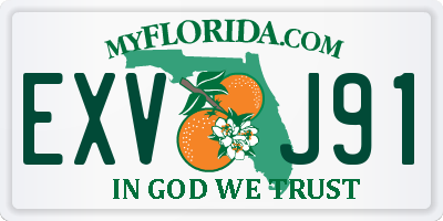 FL license plate EXVJ91