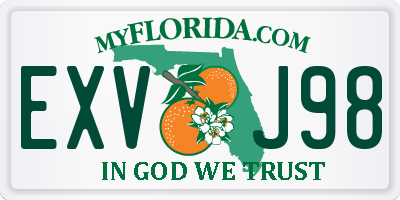 FL license plate EXVJ98