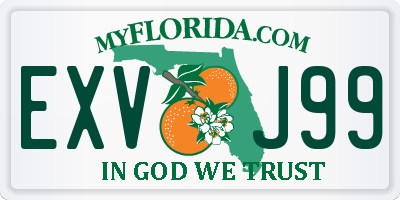 FL license plate EXVJ99