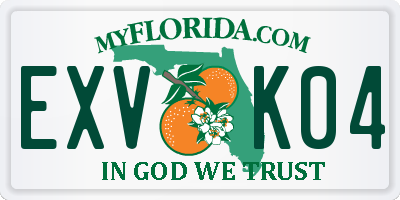 FL license plate EXVK04