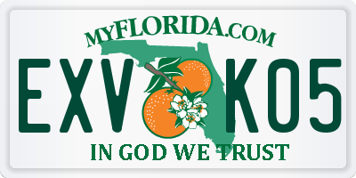 FL license plate EXVK05