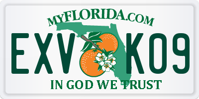 FL license plate EXVK09
