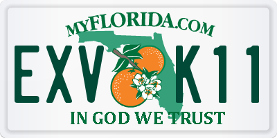 FL license plate EXVK11