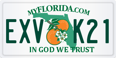 FL license plate EXVK21