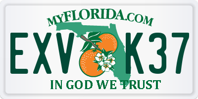 FL license plate EXVK37