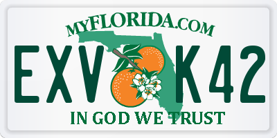 FL license plate EXVK42