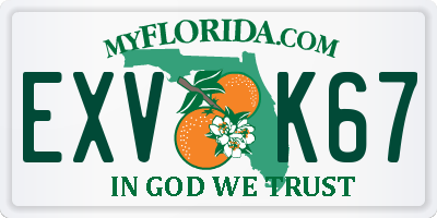 FL license plate EXVK67