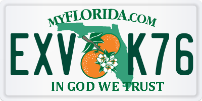 FL license plate EXVK76