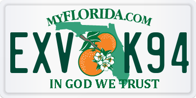 FL license plate EXVK94