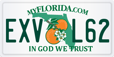 FL license plate EXVL62
