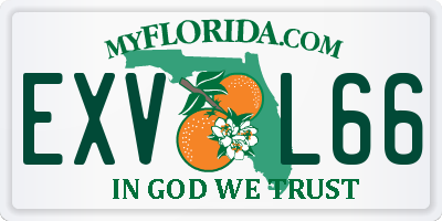 FL license plate EXVL66