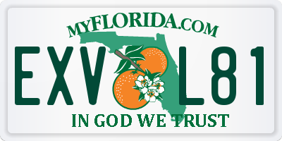 FL license plate EXVL81