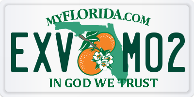 FL license plate EXVM02