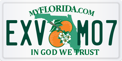 FL license plate EXVM07