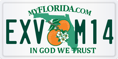 FL license plate EXVM14