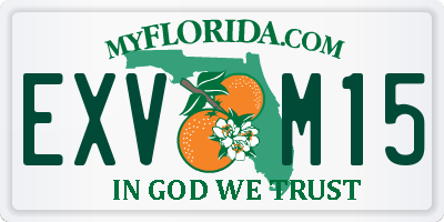 FL license plate EXVM15