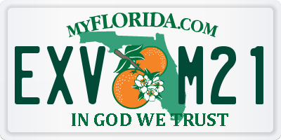 FL license plate EXVM21