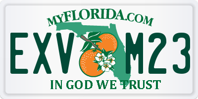 FL license plate EXVM23