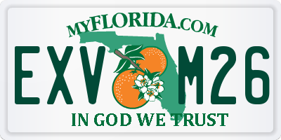 FL license plate EXVM26