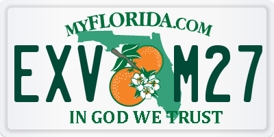 FL license plate EXVM27