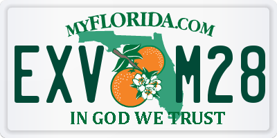 FL license plate EXVM28