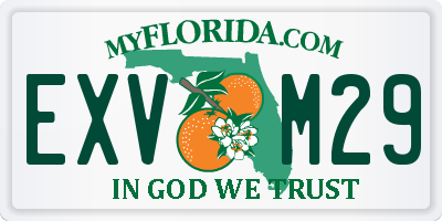 FL license plate EXVM29