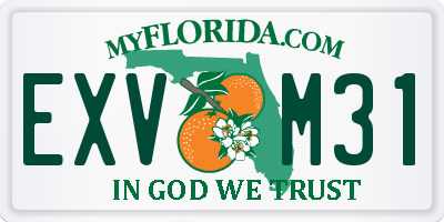 FL license plate EXVM31