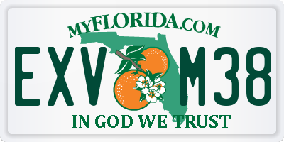 FL license plate EXVM38