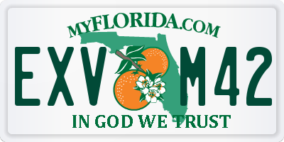 FL license plate EXVM42