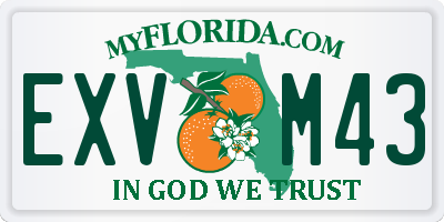 FL license plate EXVM43