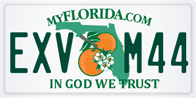 FL license plate EXVM44