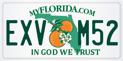 FL license plate EXVM52