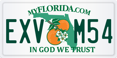 FL license plate EXVM54