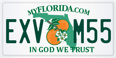 FL license plate EXVM55