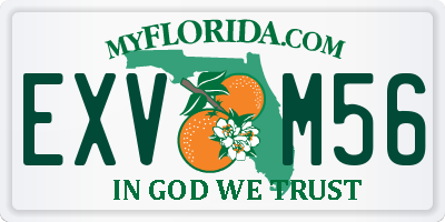 FL license plate EXVM56