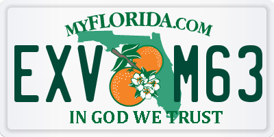 FL license plate EXVM63