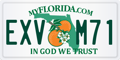 FL license plate EXVM71