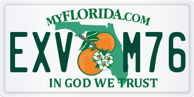 FL license plate EXVM76